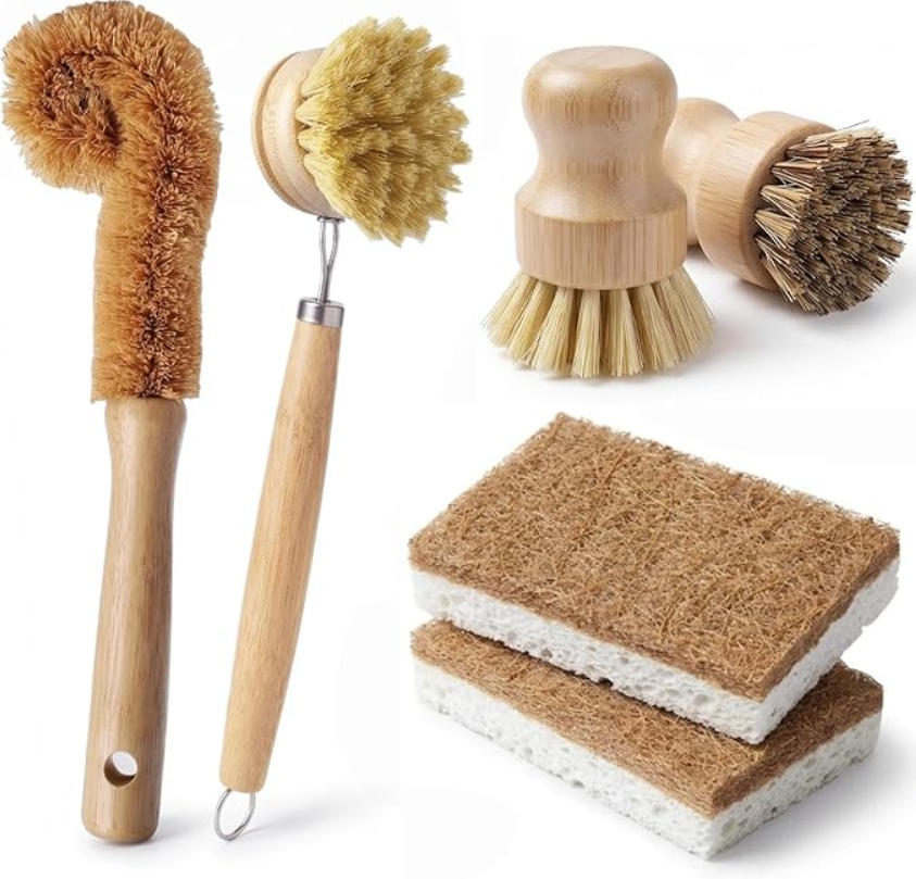 Conjunto de 6 Escovas de Bambu - Substrate Coconut Fiber avaliação e preço