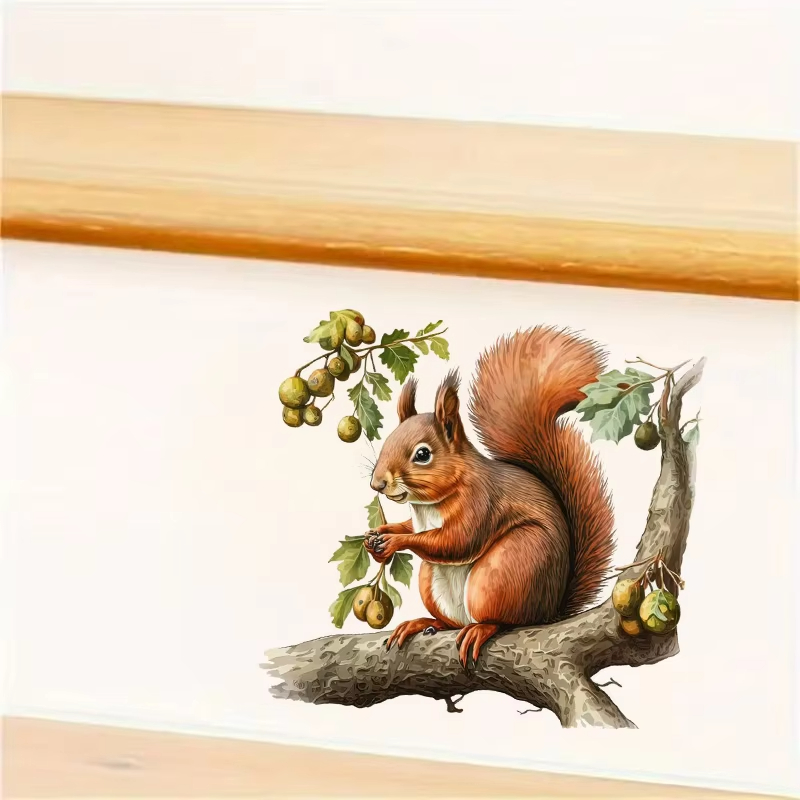 Esquilo bonito adesivos de par - Pvc Panel Background avaliação e preço