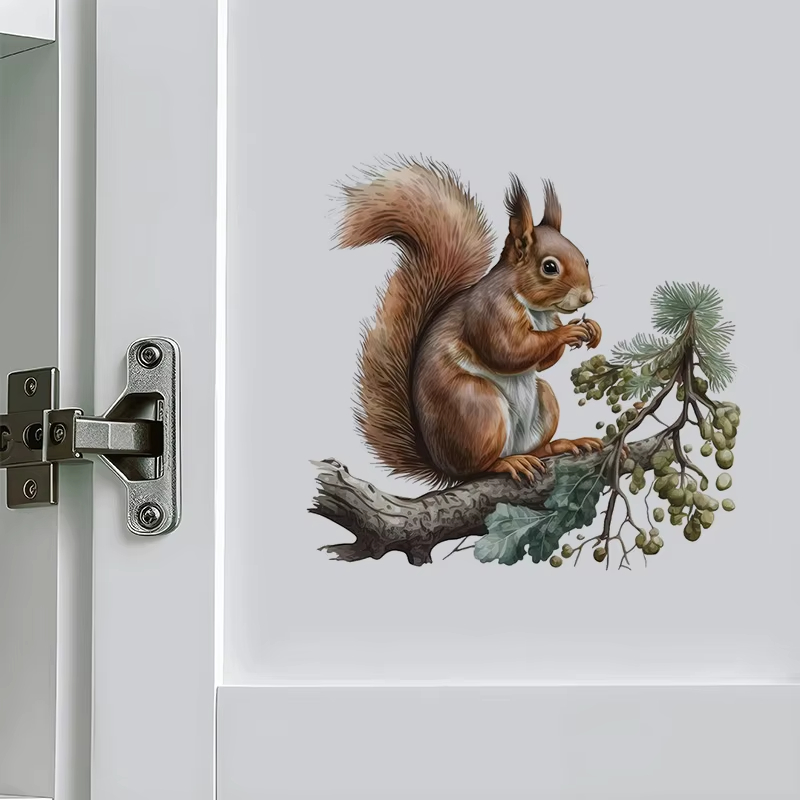 Esquilo bonito adesivos de par - Pvc Panel Background avaliação e preço